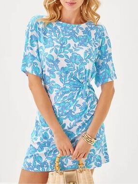 NWT Lilly Pulitzer Shaw Dress Jacaranda Blue Simply the Zest MEDIUM